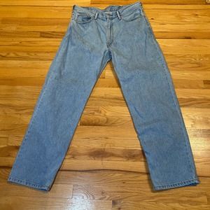Levis 550 Relaxed Fit Jeans Sz 38X32 Blue Light Wash Baggy Grunge Western Skater